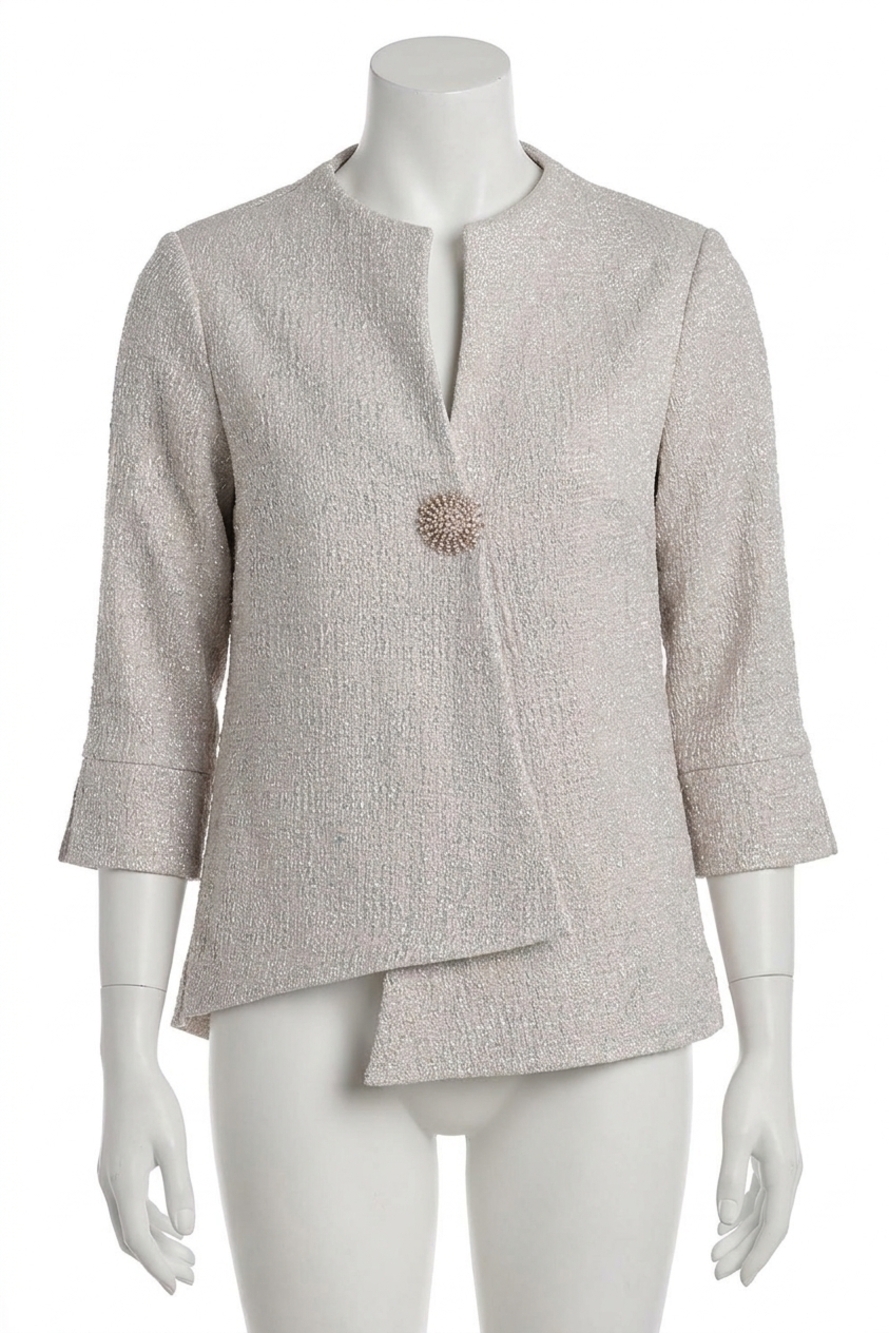 NEW FRANK LYMAN textured shimmery swing jacket in pink/gold - Picture 1 of 4